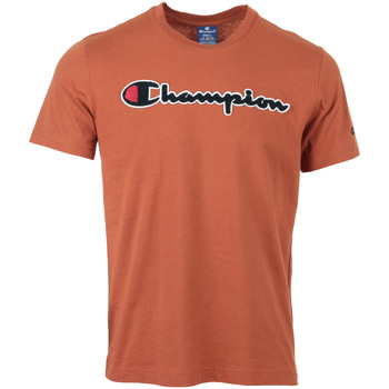 Textil Muži Trička s krátkým rukávem Champion Crewneck T-Shirt Oranžová