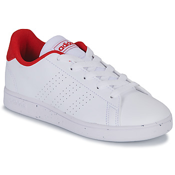 Boty Děti Nízké tenisky Adidas Sportswear ADVANTAGE K Bílá / Červená