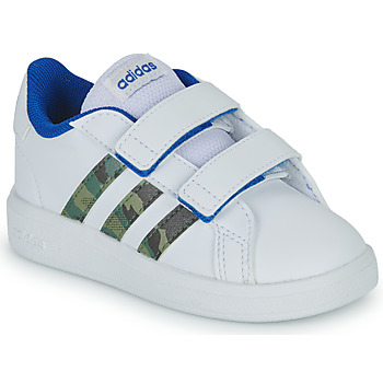 Boty Chlapecké Nízké tenisky Adidas Sportswear GRAND COURT 2.0 CF Bílá / Modrá / Maskovací