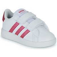 Boty Dívčí Nízké tenisky Adidas Sportswear GRAND COURT 2.0 CF Bílá / Růžová