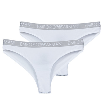 Spodní prádlo Ženy Kalhotky Emporio Armani BI-PACK BRAZILIAN BRIEF PACK X2 Bílá