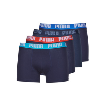 Spodní prádlo Muži Boxerky Puma MENS BASIC BOXER PACK X4 Tmavě modrá
