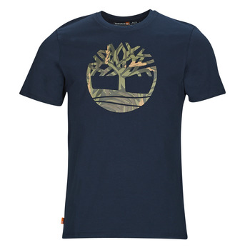 Textil Muži Trička s krátkým rukávem Timberland SS Tree Logo Seasonal Camo Tee Tmavě modrá