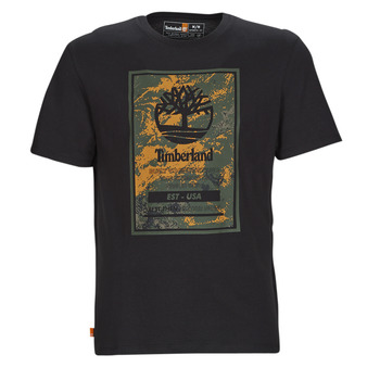 Textil Muži Trička s krátkým rukávem Timberland SS Printed Logo Tee (Authentic) Černá