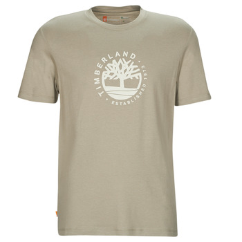 Textil Muži Trička s krátkým rukávem Timberland SS Refibra Logo Graphic Tee Regular Béžová