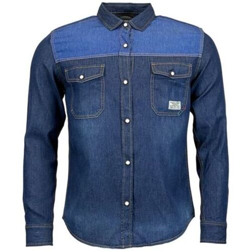 Textil Muži Košile s dlouhymi rukávy Ekw Pánská džínová košile s dlouhým rukávem Feiler modrá Modrá
