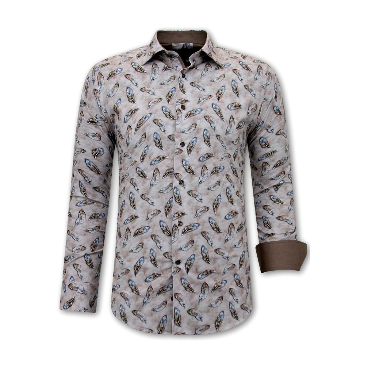 Textil Muži Košile s dlouhymi rukávy Gentile Bellini 140066771 Hnědá