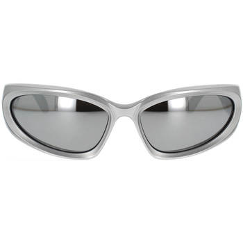 Hodinky & Bižuterie Muži sluneční brýle Balenciaga Occhiali da Sole  Justin Bieber BB0157S 004 Stříbrná       