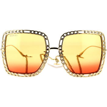 Gucci sluneční brýle Occhiali da Sole con Catena GG1033S 001 - Zlatá