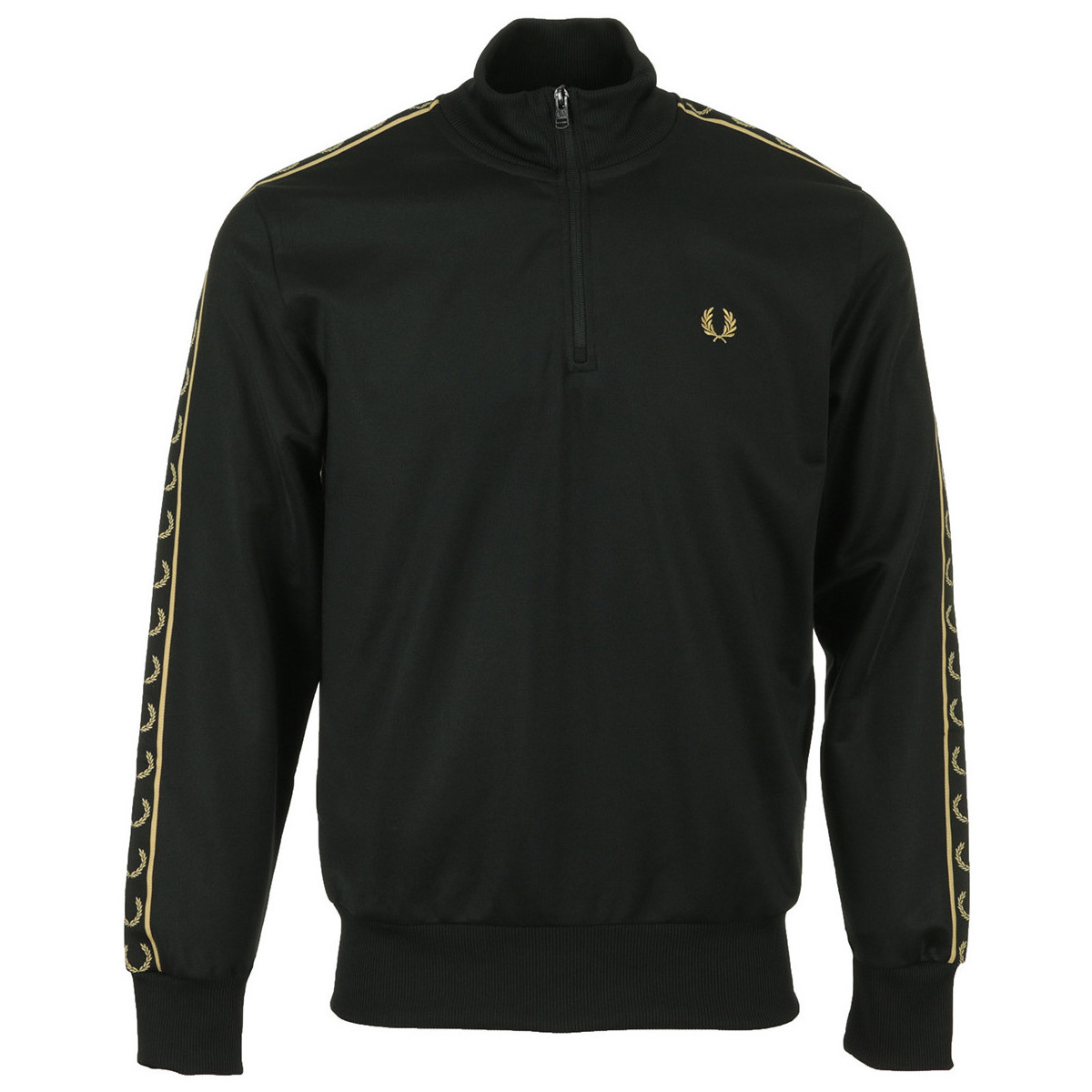 Fred Perry  Taped Half Zip Track Top  Mikiny Černá