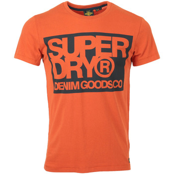 Textil Muži Trička s krátkým rukávem Superdry Denim Goods Co Print Tee Oranžová