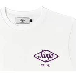 Textil Muži Trička & Pola Sanjo Flocked Logo T-Shirt - White Bílá