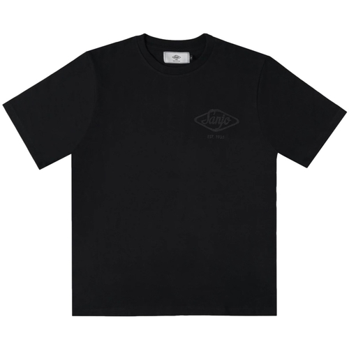 Textil Muži Trička & Pola Sanjo Flocked Logo T-Shirt - All Black Černá