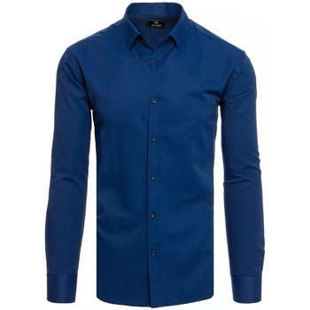 Textil Muži Košile s dlouhymi rukávy D Street Pánská košile Anneliese navy Tmavě modrá