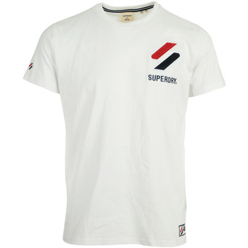 Textil Muži Trička s krátkým rukávem Superdry Sportstyle Chenille Tee Bílá