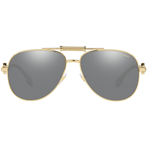 Hodinky & Bižuterie sluneční brýle Versace Occhiali da Sole  VE2236 1002Z3 Polarizzati Zlatá
