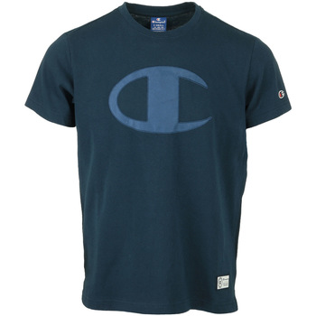 Textil Muži Trička s krátkým rukávem Champion Crewneck T-Shirt Modrá