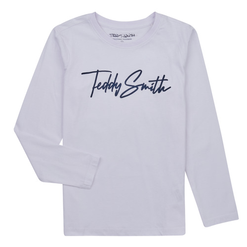 Textil Chlapecké Trička s dlouhými rukávy Teddy Smith T-EVAN ML JR Bílá
