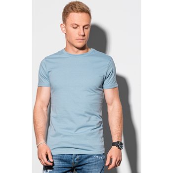 Ombre Pánské basic tričko Elis světle modrá Modrá