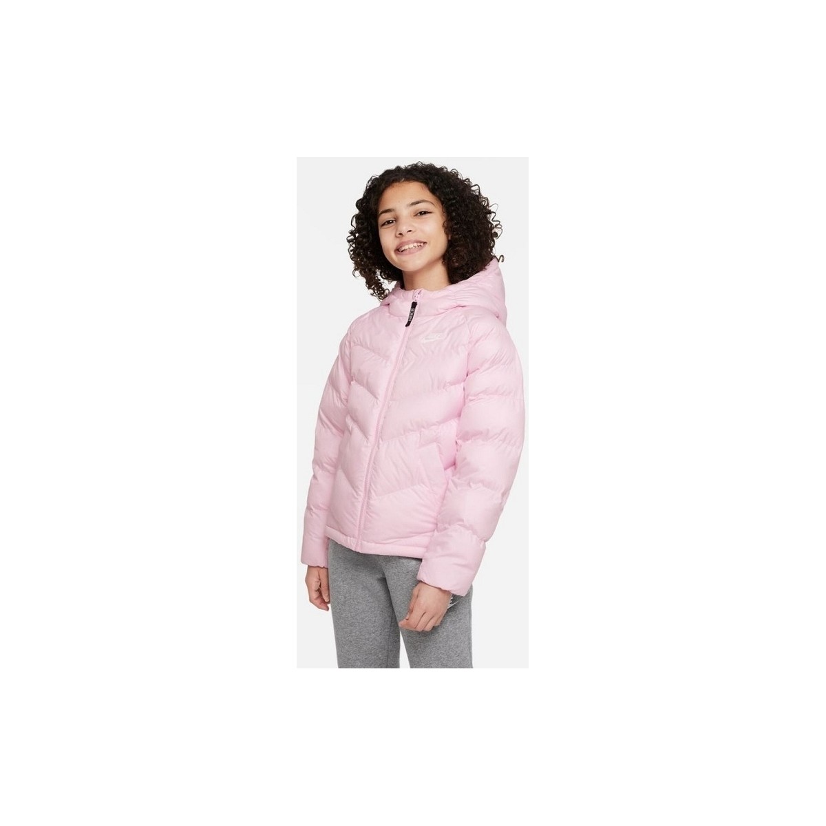 Textil Dívčí Kabáty Nike K NSW SYNFL HD JKT Růžová