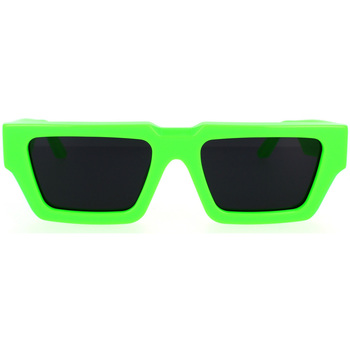 Hodinky & Bižuterie Děti sluneční brýle Leziff Occhiali da Sole  Miami M4939 C13 Verde Fluo Zelená