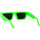 Hodinky & Bižuterie sluneční brýle Leziff Occhiali da Sole  Miami M4939 C13 Verde Fluo Zelená