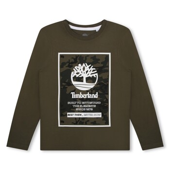 Textil Chlapecké Trička s dlouhými rukávy Timberland T25U27-655-J Khaki