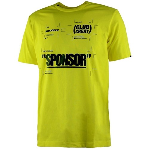 Textil Muži Trička s krátkým rukávem Nike Swoosh Sponsor Žlutá