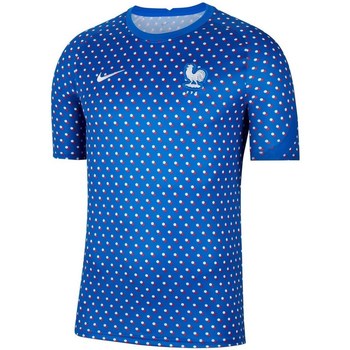 Nike Trička s krátkým rukávem France Prematch Training - Modrá