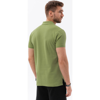 Ombre Pánské basic polo tričko Douglas olivová Zelená