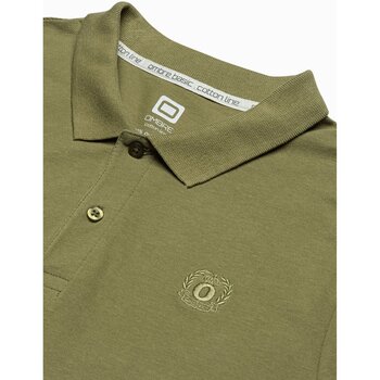 Ombre Pánské basic polo tričko Douglas olivová Zelená