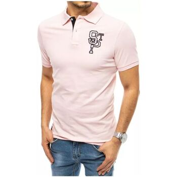 Textil Muži Trička & Pola D Street Pánské polo tričko s výšivkou Ilme růžová Růžová