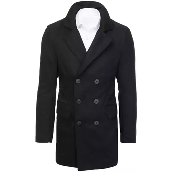 D Street Kabáty Pánský kabát Wrapped černá - Černá