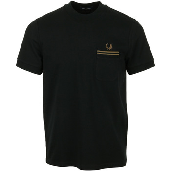 Textil Muži Trička s krátkým rukávem Fred Perry Loopback Jersey Pocket T-Shirt Černá