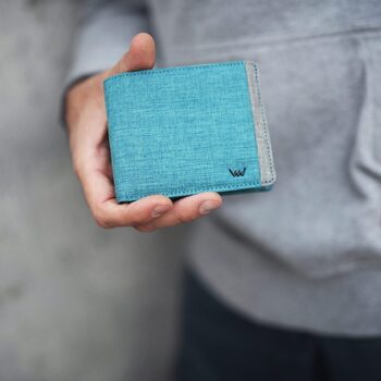 Vuch Pánská peněženka Mike Flipper světle modrá Modrá