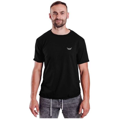 Textil Muži Trička s krátkým rukávem Vuch pánské tričko Prius černá Černá