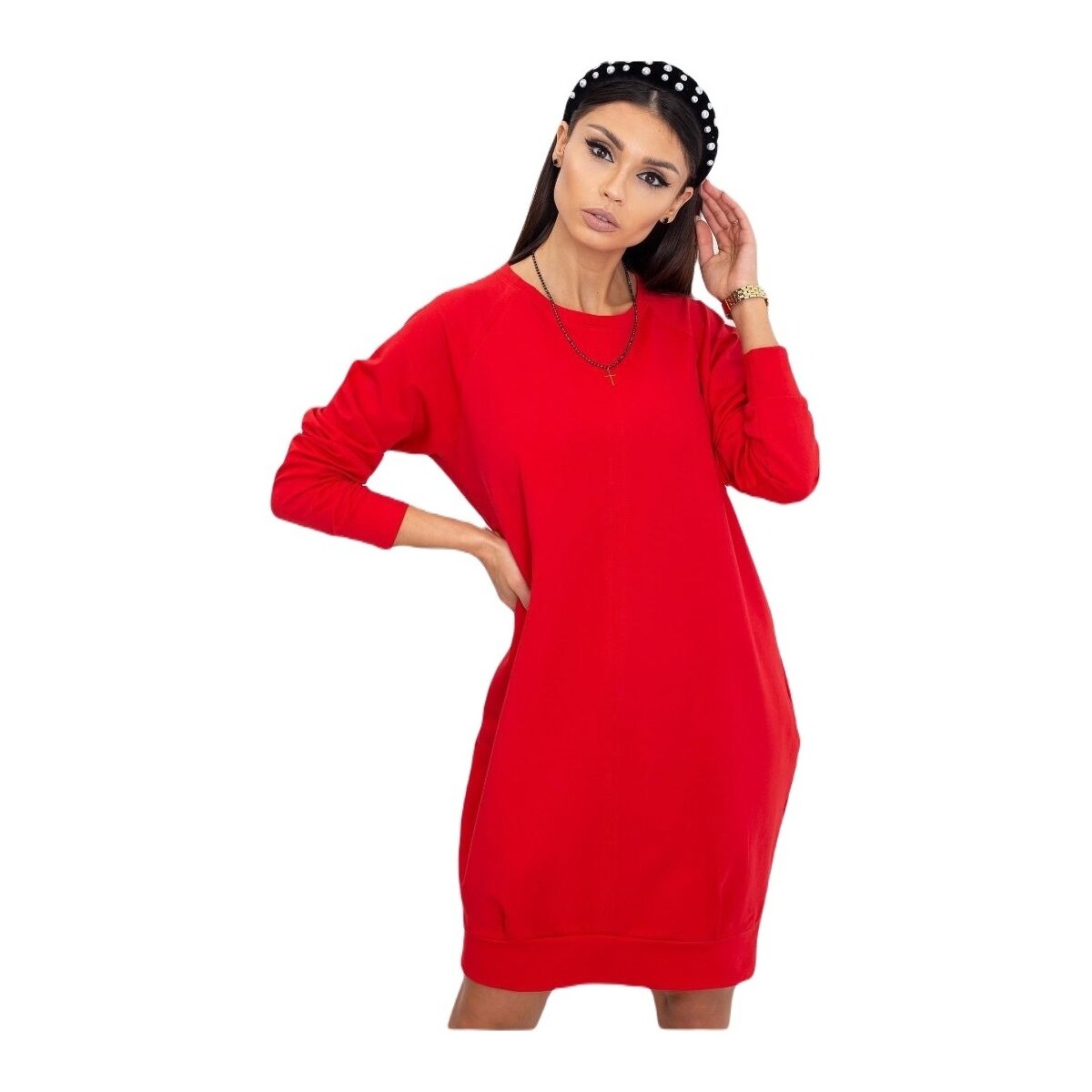 Textil Ženy Krátké šaty Basic Feel Good Dámské šaty Tensie červená Červená