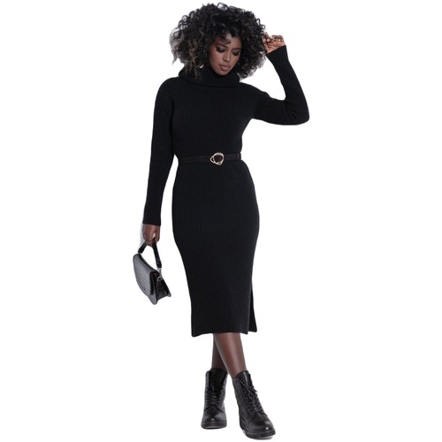 Textil Ženy Krátké šaty Fobya Dámské svetrové šaty Amanda černá Černá