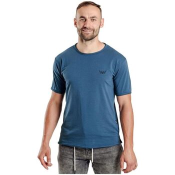Textil Muži Trička s krátkým rukávem Vuch Pánské triko Hector modrá světlá S Modrá