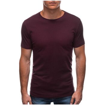 Textil Muži Trička s krátkým rukávem Deoti Pánské Basic tričko Fraser burgundská Bílá