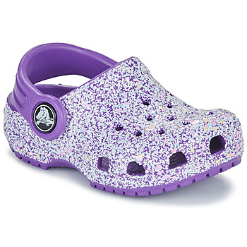 Boty Dívčí Pantofle Crocs Classic Glitter Clog T Fialová