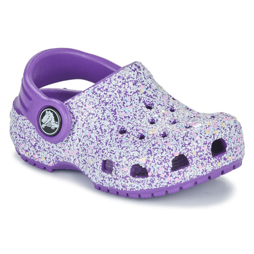Boty Dívčí Pantofle Crocs Classic Glitter Clog T Fialová