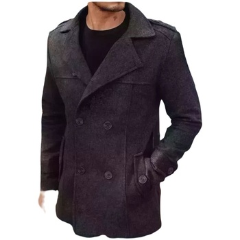 Textil Muži Kabáty D Street Pánský kabát Fact tmavě šedá Šedá