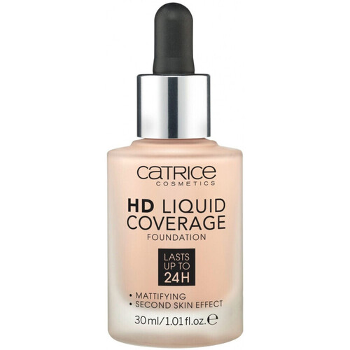 krasa Ženy Podkladový make-up Catrice HD Coverage Liquid Foundation - 10 Light Beige Béžová