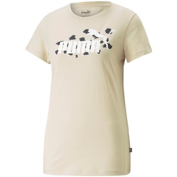 Textil Ženy Trička s krátkým rukávem Puma Ess Animal Krémové