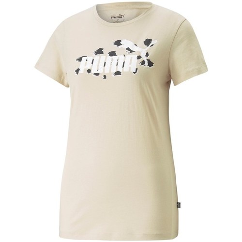 Textil Ženy Trička s krátkým rukávem Puma Ess Animal Krémové