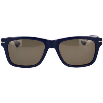 Hodinky & Bižuterie Muži sluneční brýle Montblanc Occhiali da Sole  MB0263S 004 Modrá