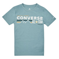 Textil Chlapecké Trička s krátkým rukávem Converse WORDMARKCHESTSTRIPE Modrá