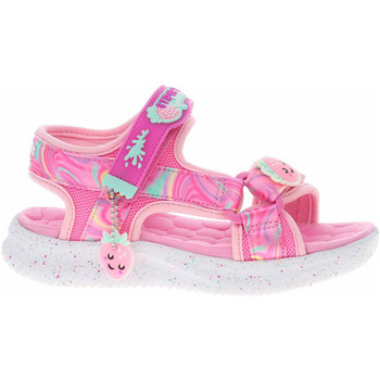 Boty Dívčí Sandály Skechers Jumpsters Sandal - Splasherz pink-multi Růžová