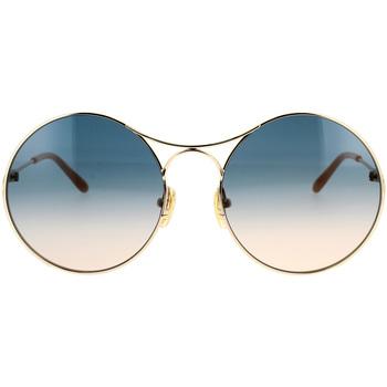 Hodinky & Bižuterie Ženy sluneční brýle Chloe Occhiali da Sole Chloé CH0166S 002 Zlatá